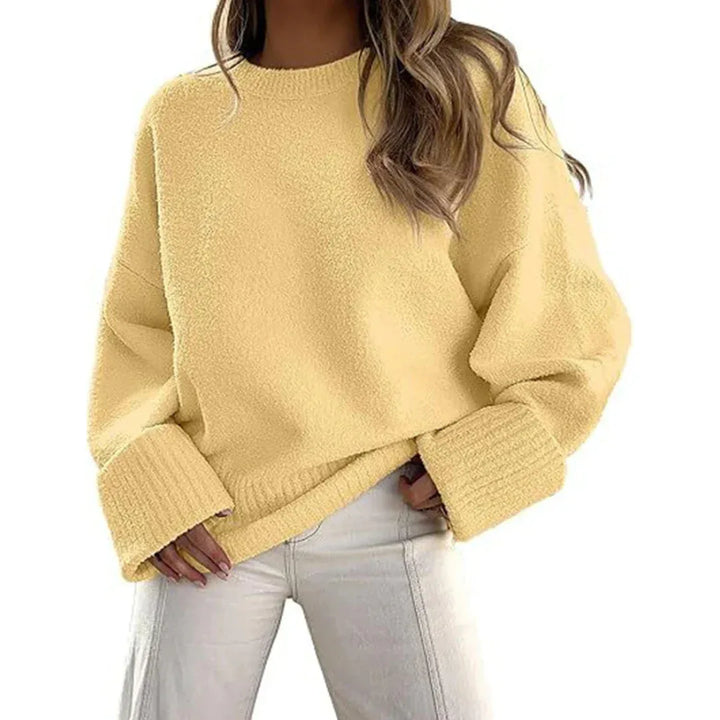 HALEY™ - Cozy Oversized Fuzzy Knit Pullover Sweater - MABEL LONDON