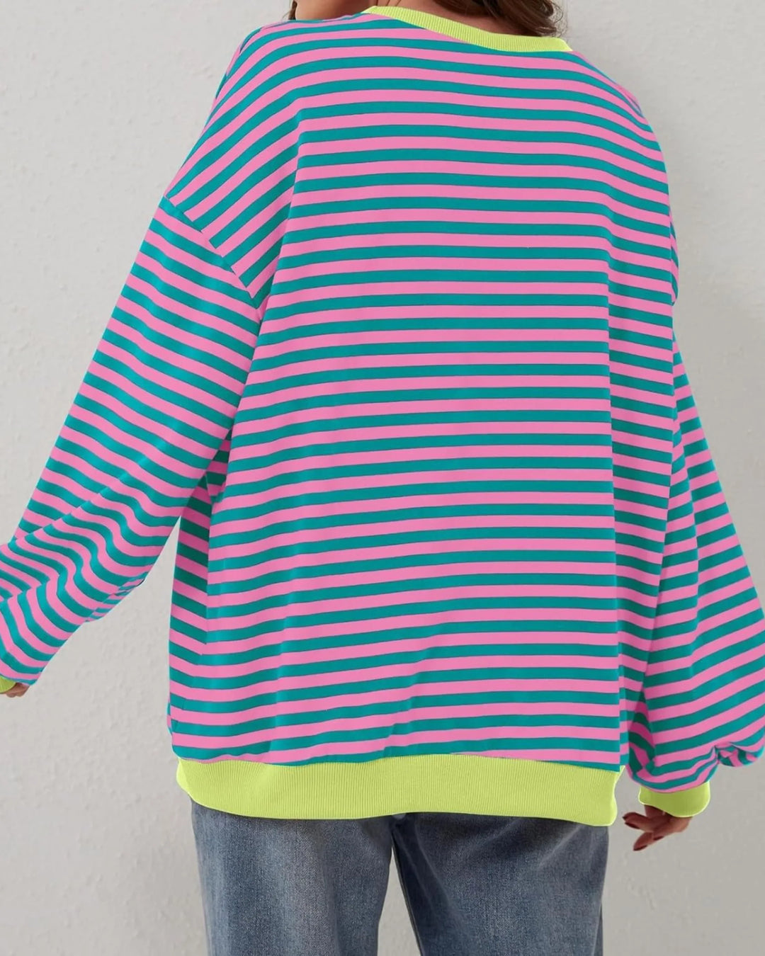 ROXANNE™ - Striped Oversized Sweatshirt - MABEL LONDON
