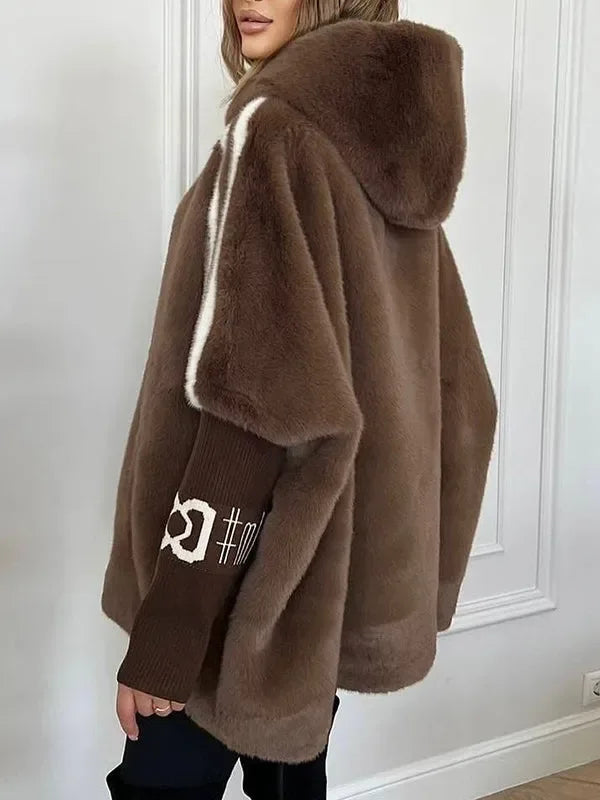 BRIELLE™ | Statement Faux Fur Hooded Jacket - MABEL LONDON