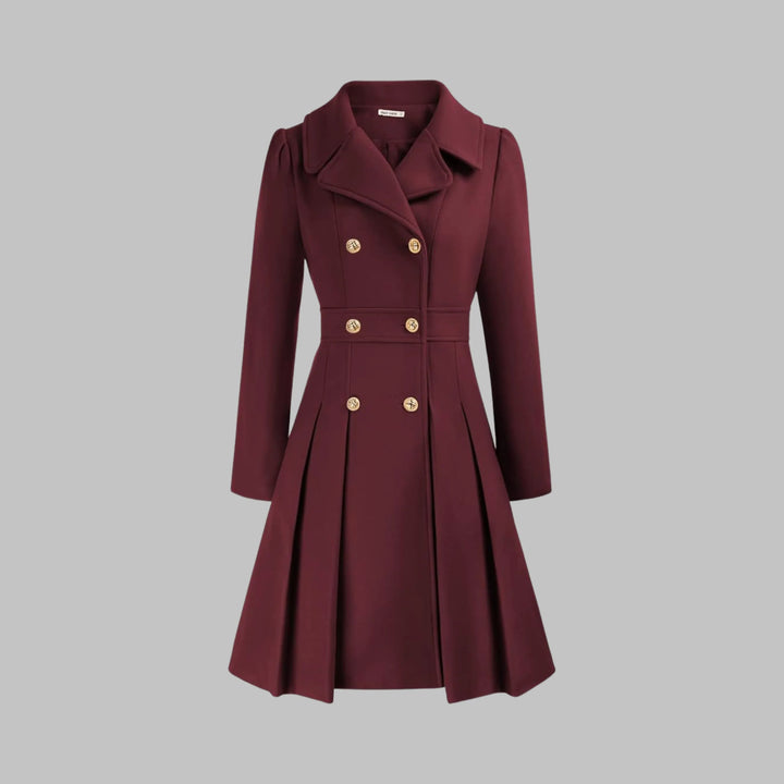 DAMI™ - Classy Double Button Long Sleeve Coat - MABEL LONDON