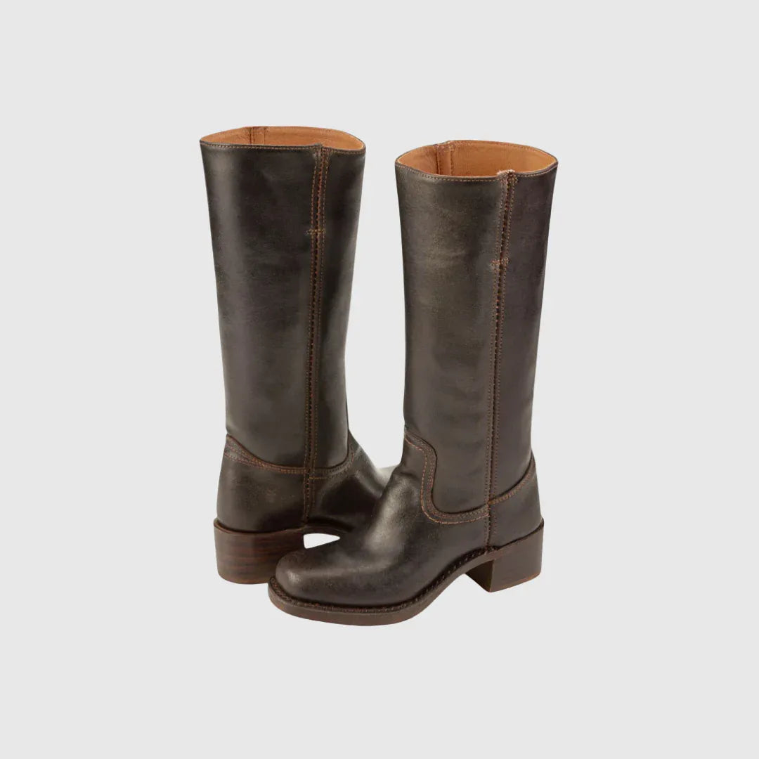 LERELIA | LEATHER KNEE-HIGH BOOTS - MABEL LONDON