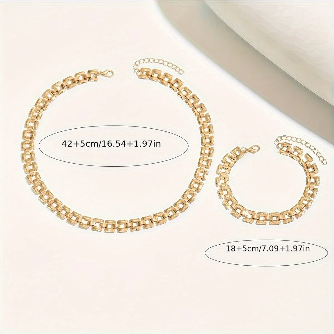 Spring & Summer Necklace Set – Polished Metal Finish - MABEL LONDON