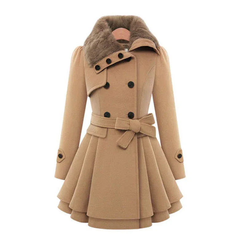 CLAUDIA™ | Vintage Flair Trench Coat - MABEL LONDON
