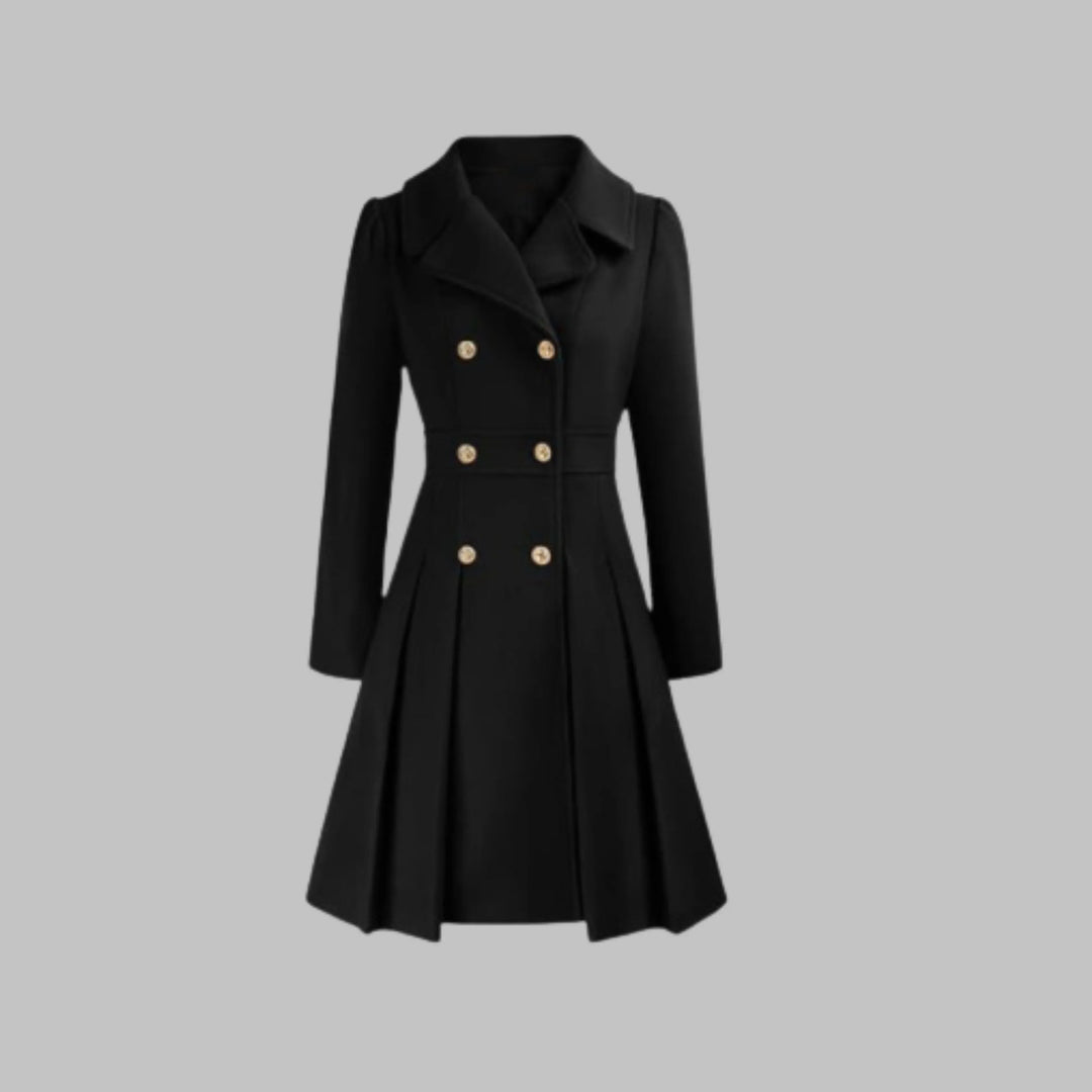 DAMI™ - Classy Double Button Long Sleeve Coat - MABEL LONDON