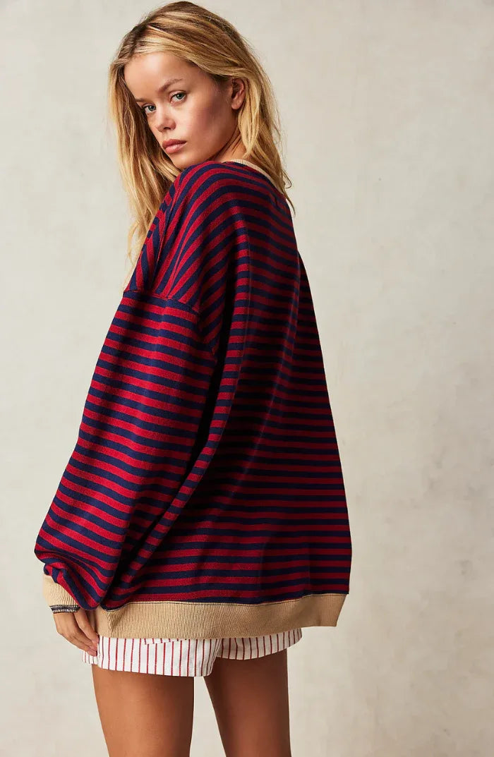 Ashley | Playful Striped Sweater - MABEL LONDON