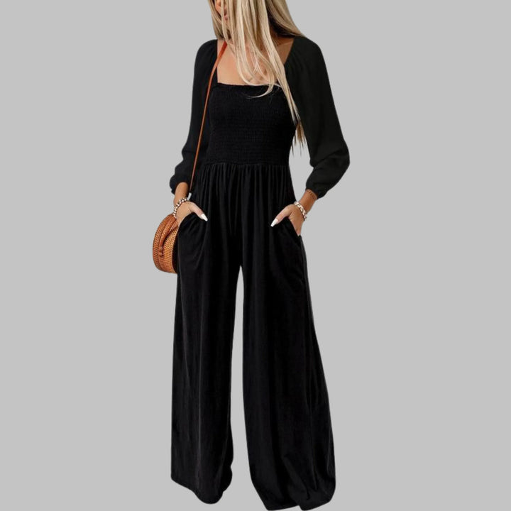 KISHA™ - Chic Loose Overall Wide Leg Jumpsuit - MABEL LONDON