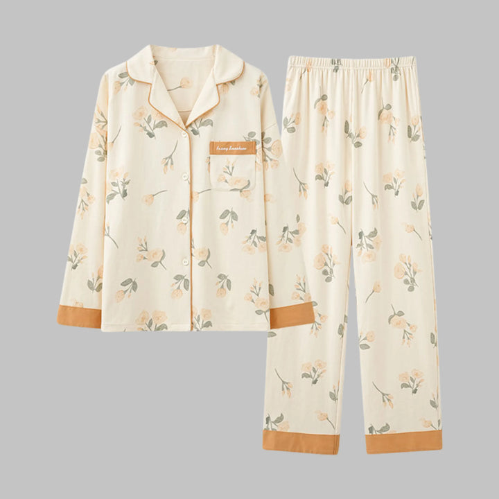 COSIMA™ - Cozy Long Sleeve Top and Pants Loungewear Set - MABEL LONDON