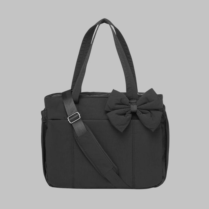 LEILANI™ - Chic Bow Laptop Friendly Puffy Handbag - MABEL LONDON