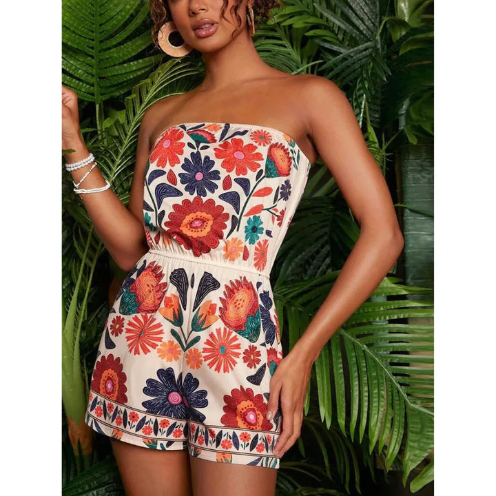INDIRA™ – Casual Sleeveless Tube-Top Summer Romper - MABEL LONDON