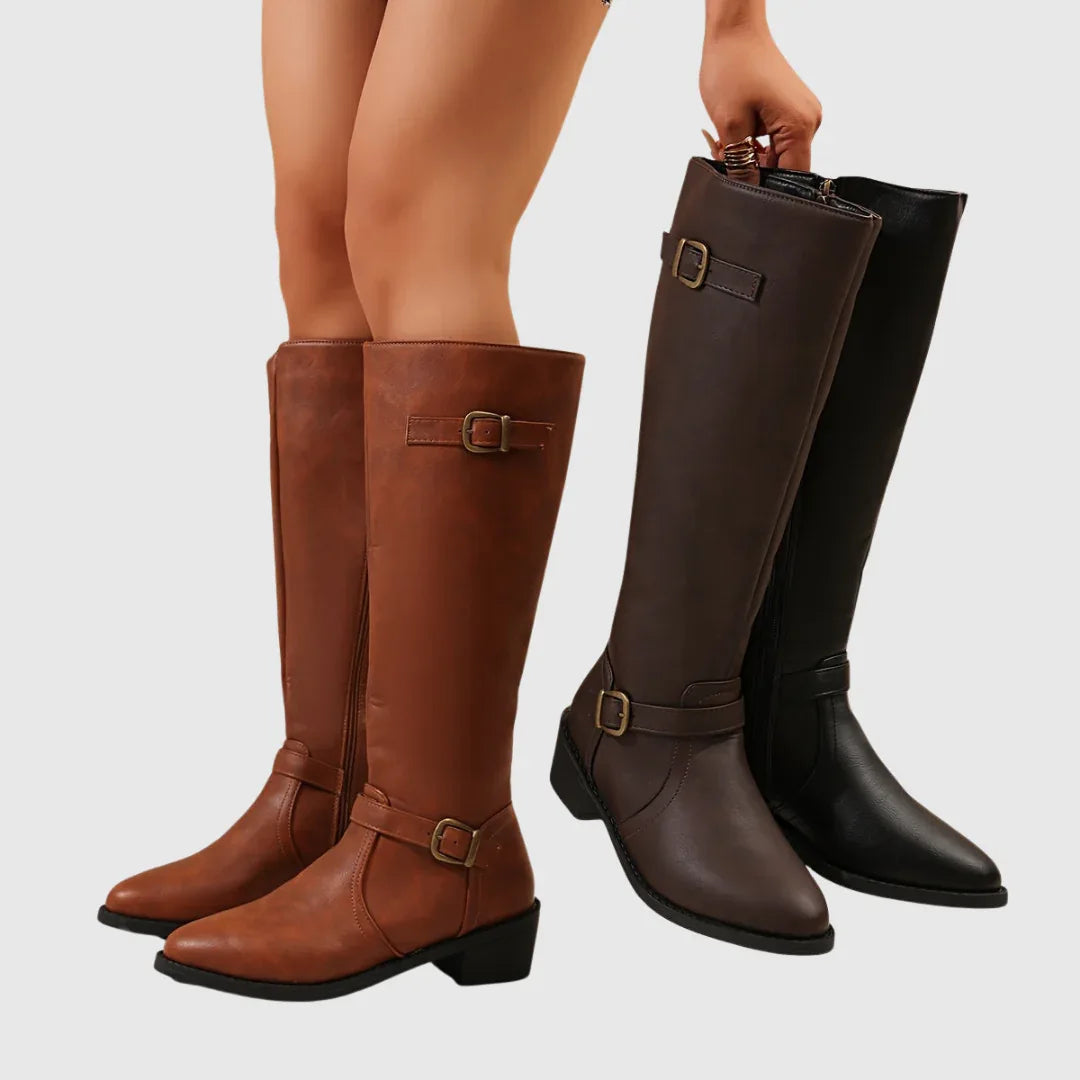 Anastelle | Riding Leather Boots - MABEL LONDON