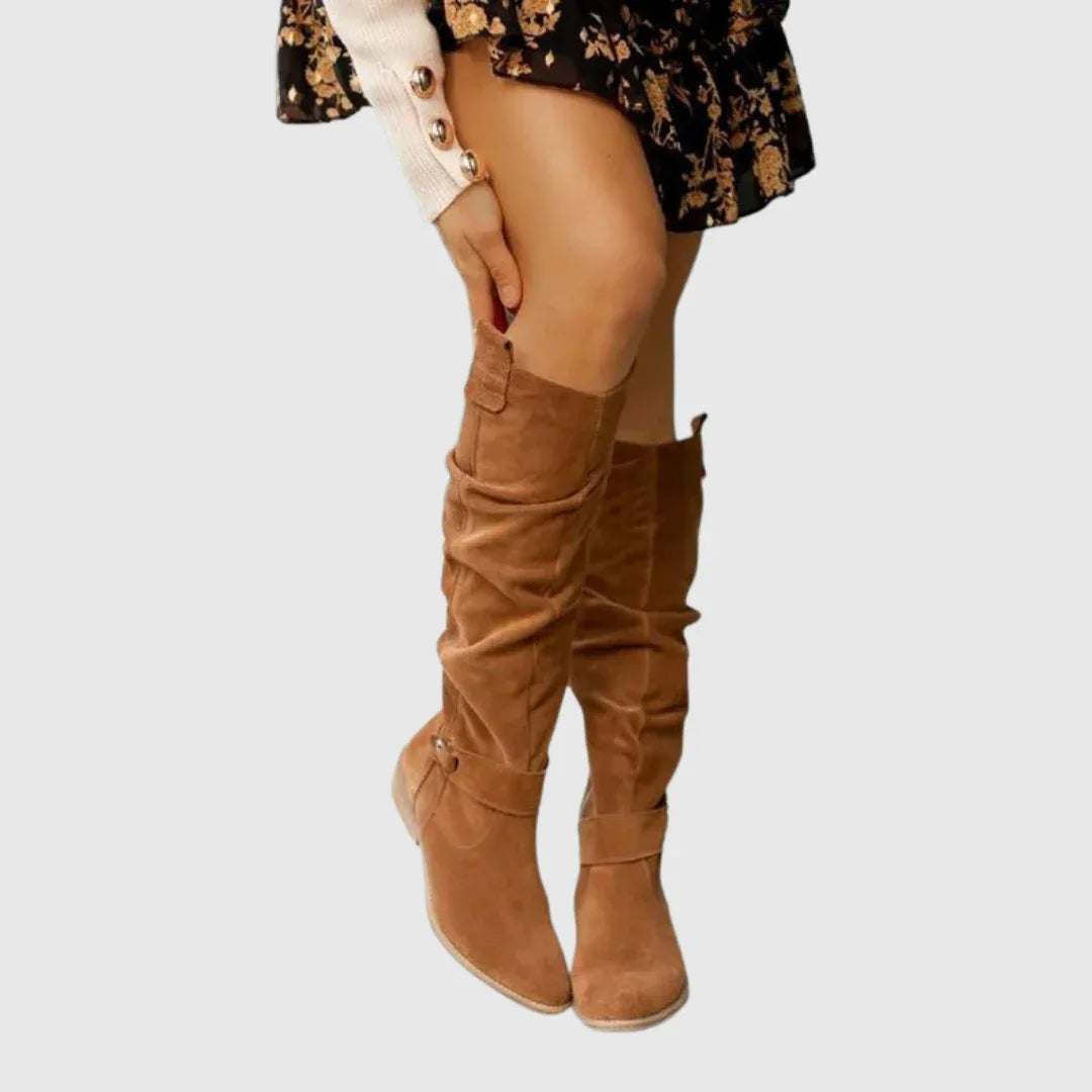 Noriel | Elegant Knee-High Leather Boots - MABEL LONDON