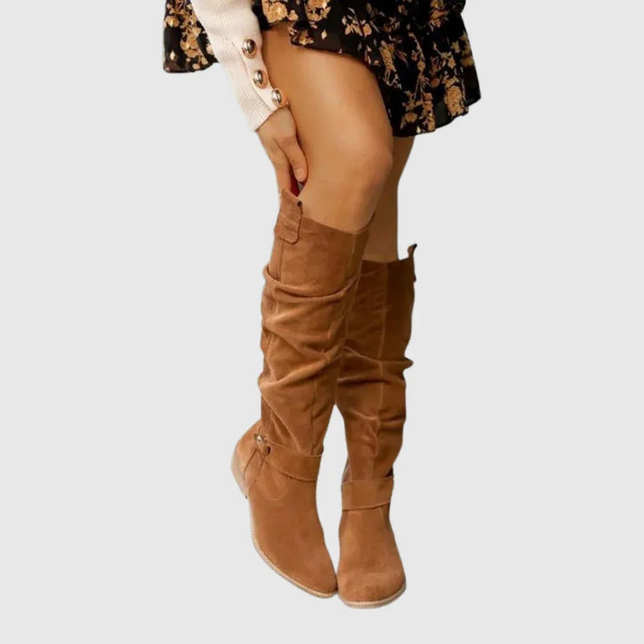 Noriel | Elegant Knee-High Leather Boots - MABEL LONDON