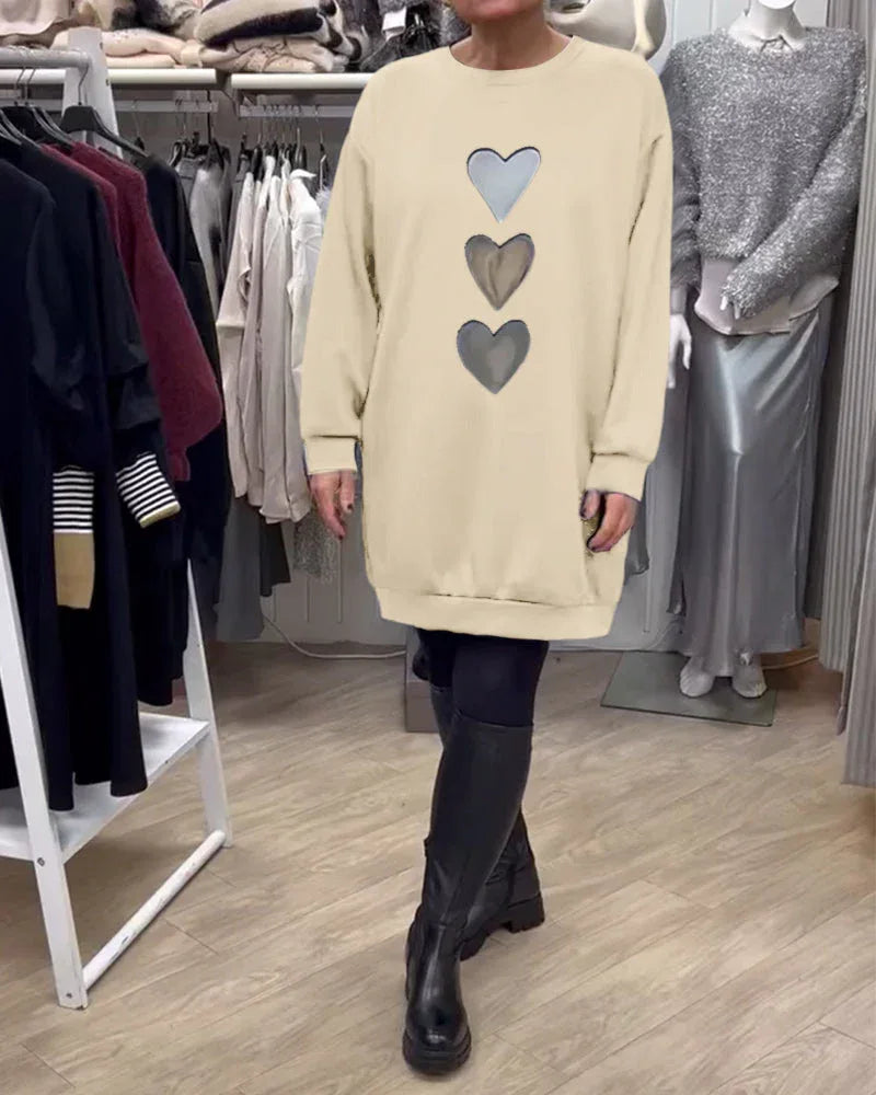 BRIANA™ - Casual Sweatshirt Dress - MABEL LONDON