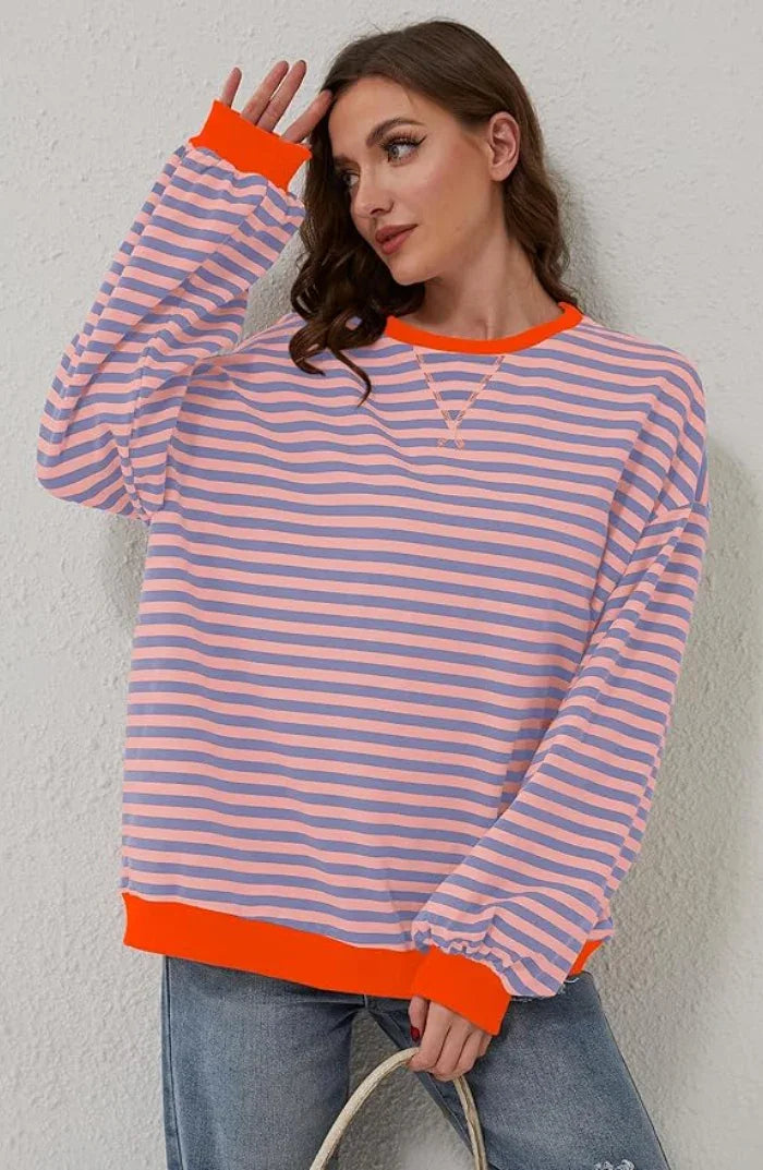 Ashley | Playful Striped Sweater - MABEL LONDON