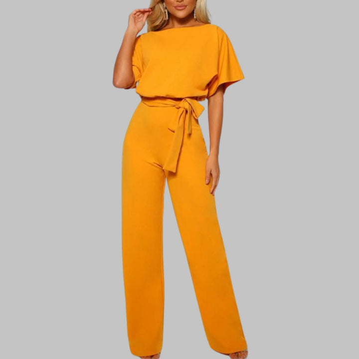 WANNON™ - Casual Tie Front Batwing Sleeve Jumpsuit - MABEL LONDON