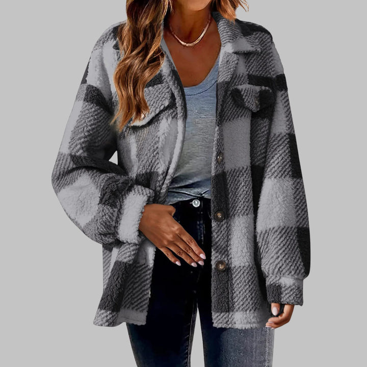 ERMI™ - Casual Plaid Button Down Long Sleeve Jacket - MABEL LONDON