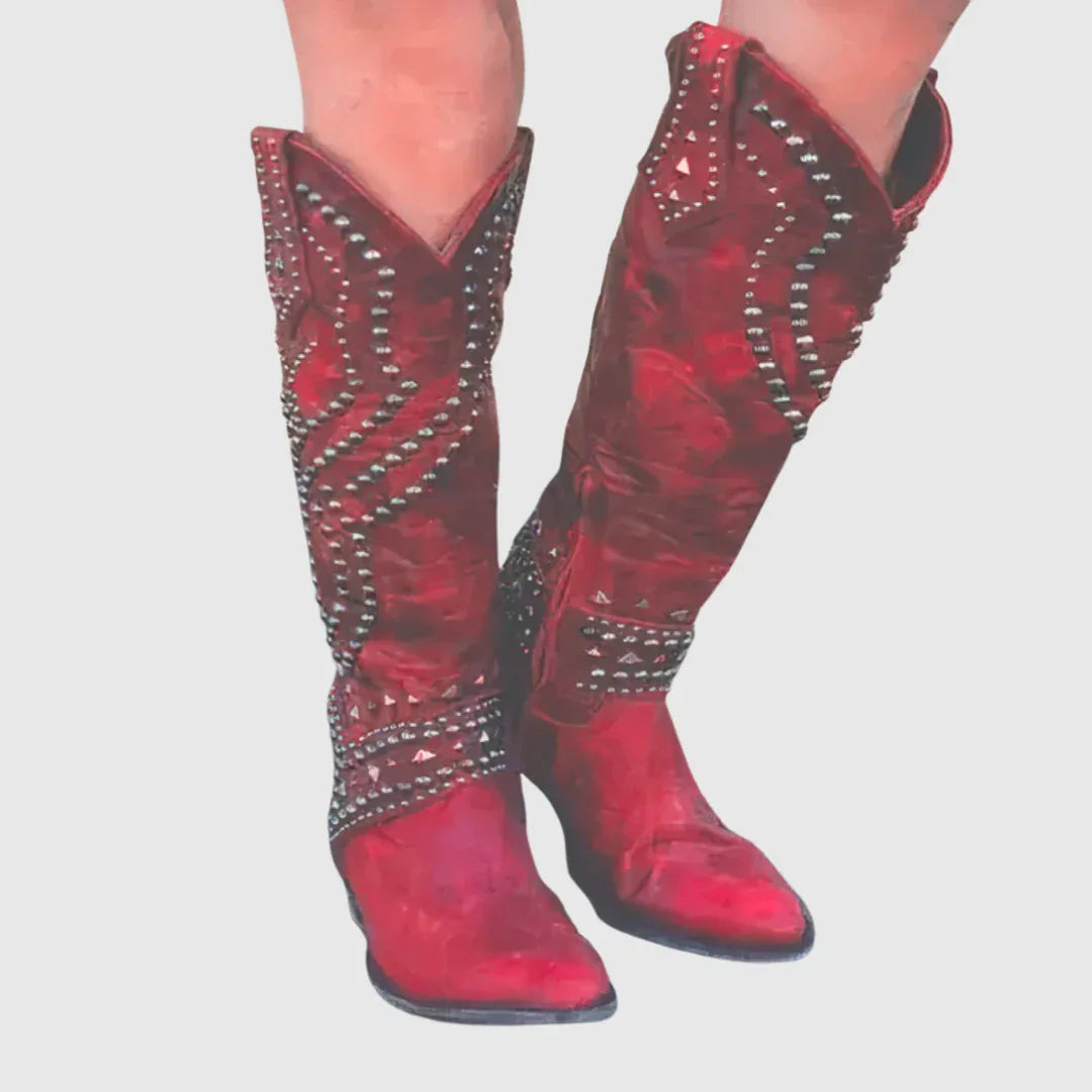 Seliora | Western Knee-High Boots - MABEL LONDON