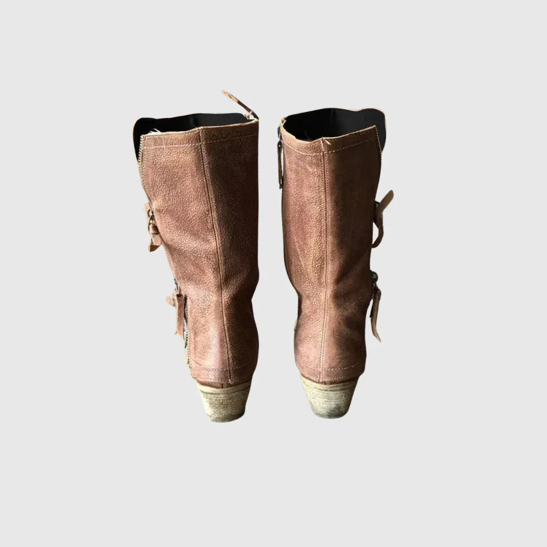 Tamera | Luxe Leather Boots - MABEL LONDON