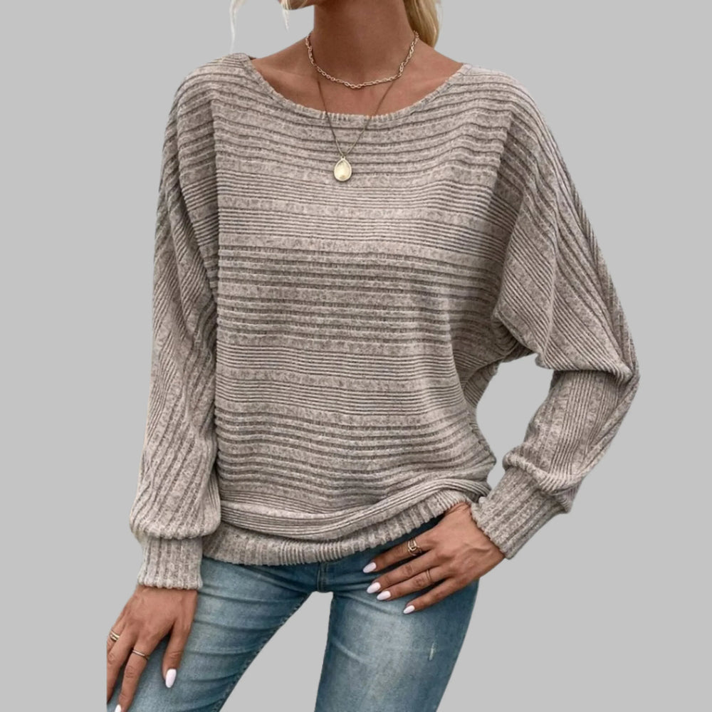 PERLITA™ - Casual Round Neck Long-Sleeve Top - MABEL LONDON