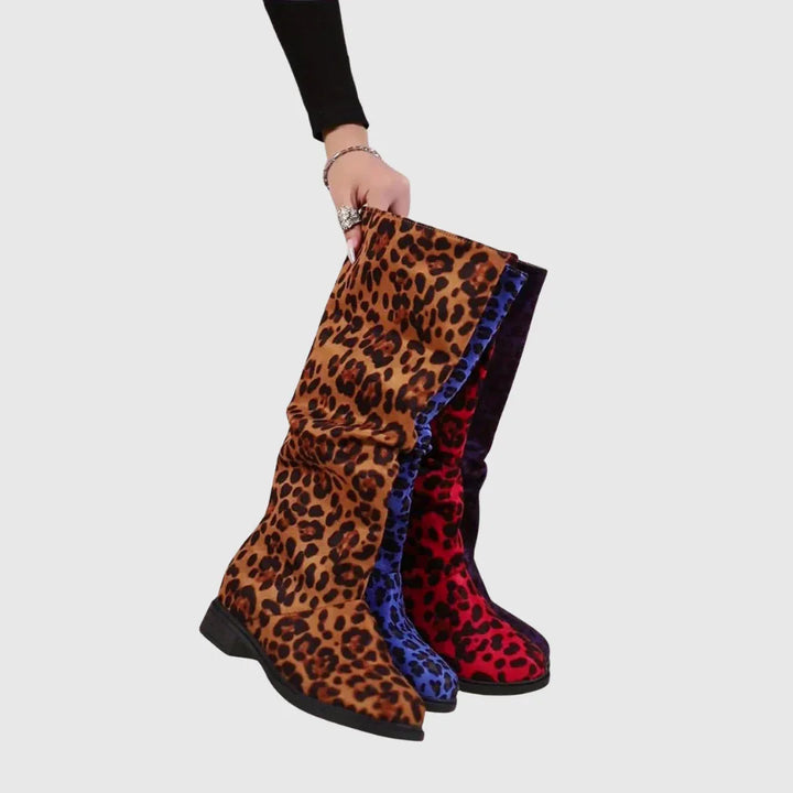 Selah | Leopard Mid-Calf Boots - MABEL LONDON