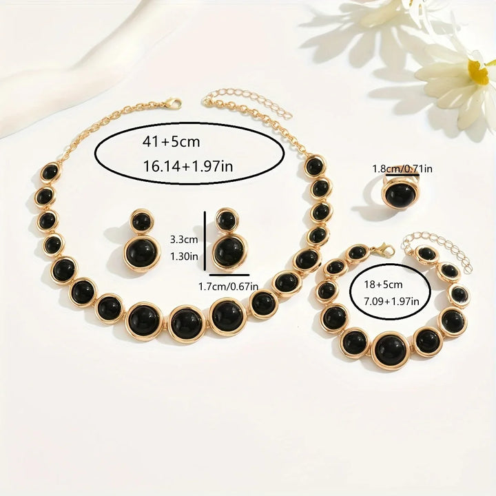 Retro 4-Piece Jewelry Set - MABEL LONDON