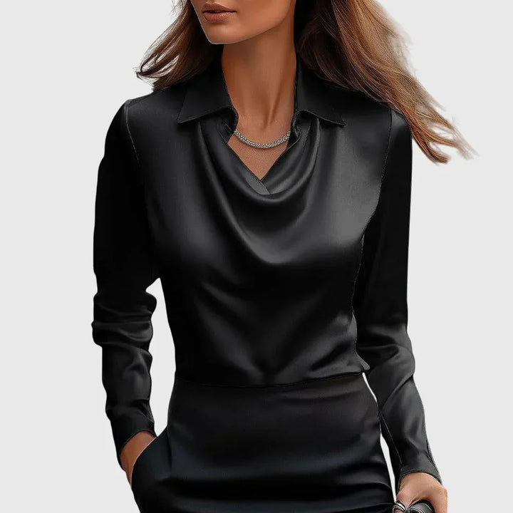 Naomi | Elegant Satin Blouse - MABEL LONDON