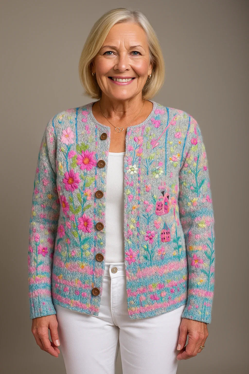 LENA | ELEGANT VEST MET BLOEMENPRINT - MABEL LONDON