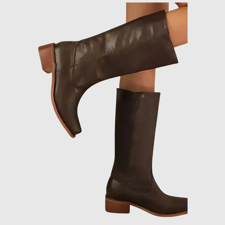 LERELIA | LEATHER KNEE-HIGH BOOTS - MABEL LONDON