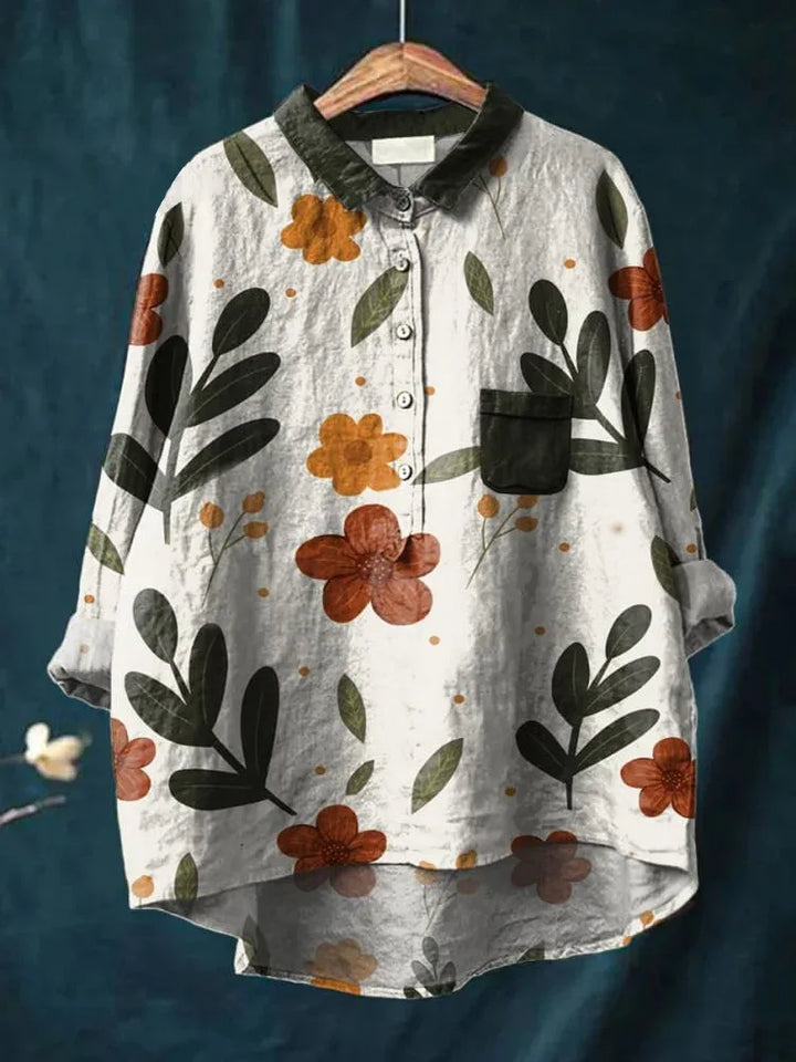 ELEANOR™ - Elegant Plant Art Shirt - MABEL LONDON