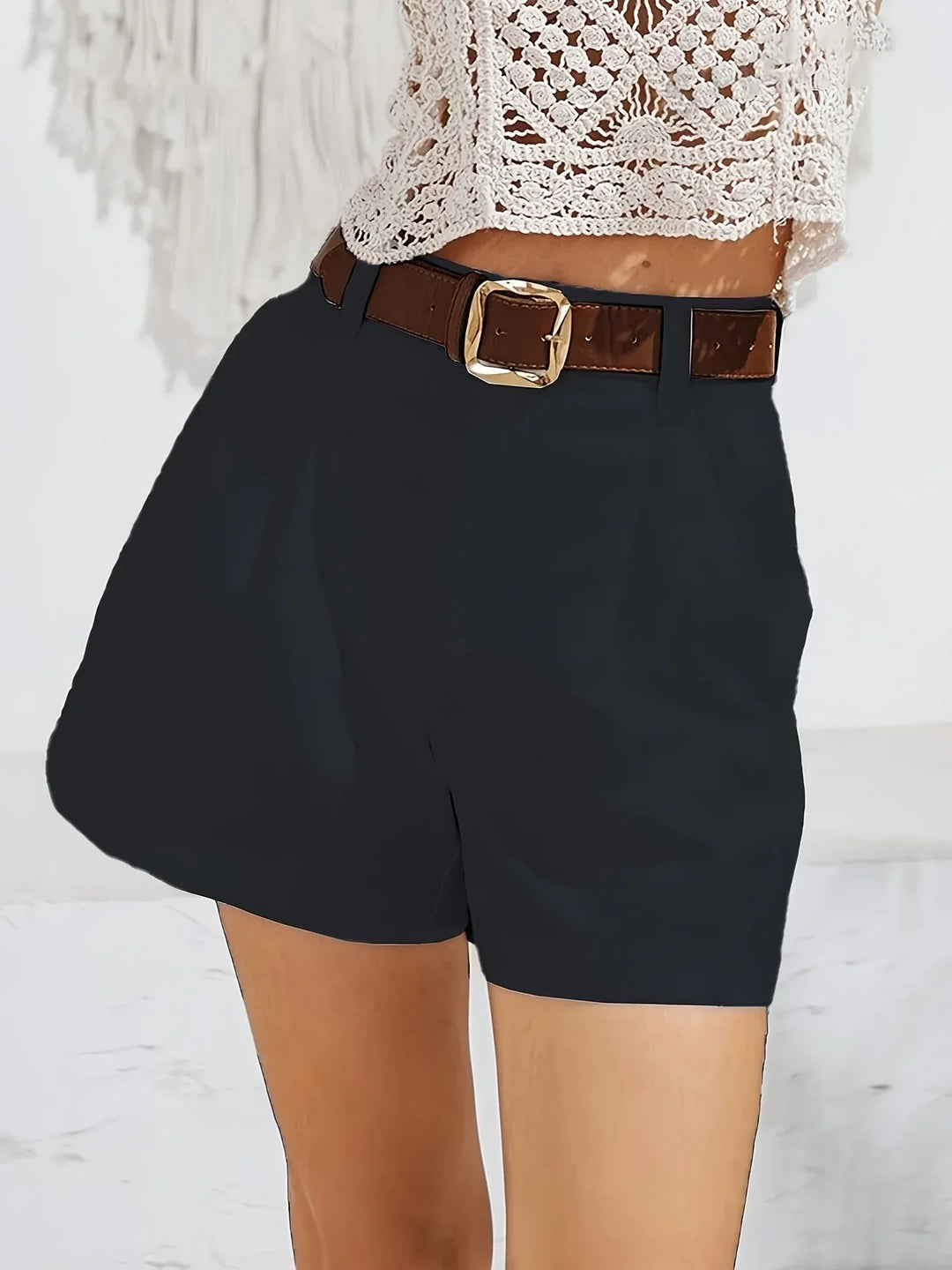 MÉLANIE™ - Chic High-Waist Shorts - MABEL LONDON