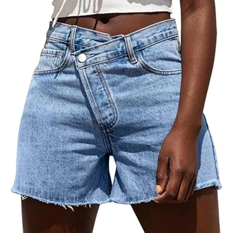 BITUIN™ – Casual High Waisted Crossover Summer Shorts - MABEL LONDON