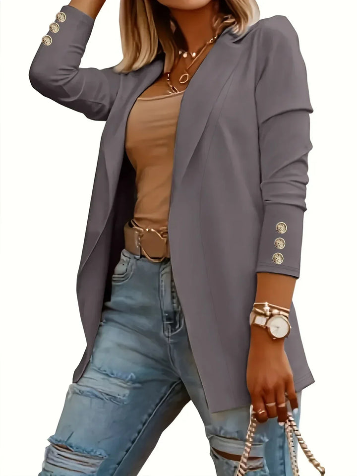 EMMA™ - Chic Open Front Jacket - MABEL LONDON