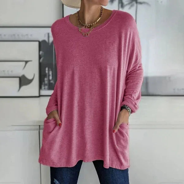 Moira | Relaxed Long Sleeve Top - MABEL LONDON