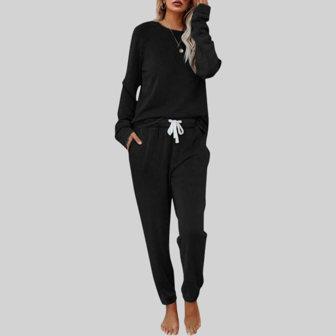 JOCELYN™ - Casual Long Sleeve and Sweatpants Set - MABEL LONDON