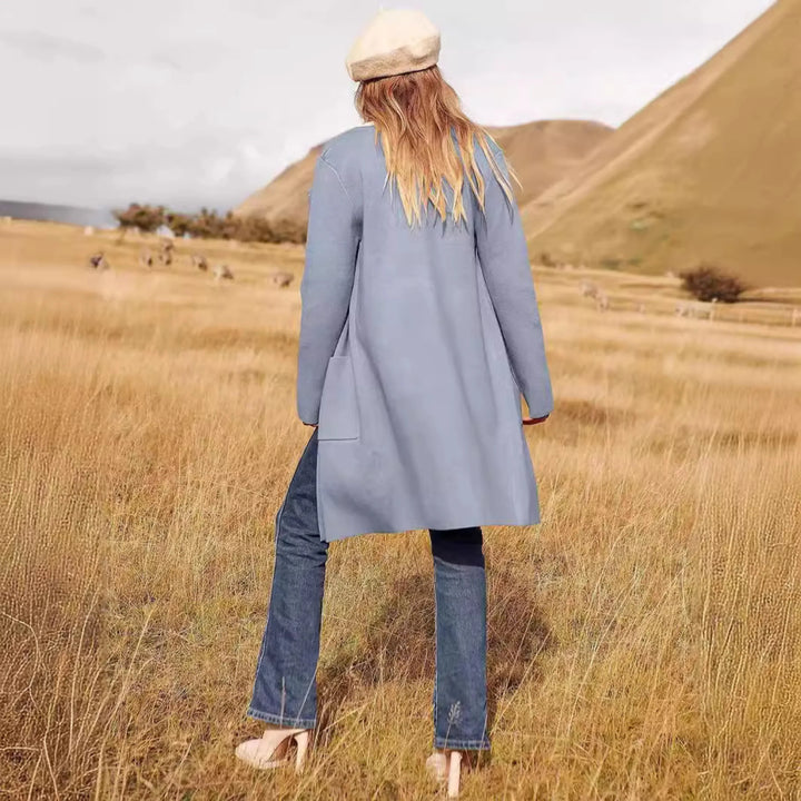 VALENCIA™ - Casual Open Front Long Sleeve Jacket - MABEL LONDON