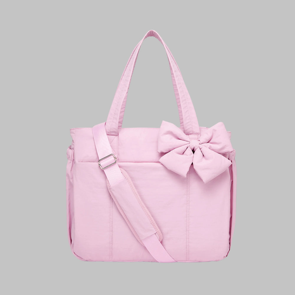 LEILANI™ - Chic Bow Laptop Friendly Puffy Handbag - MABEL LONDON