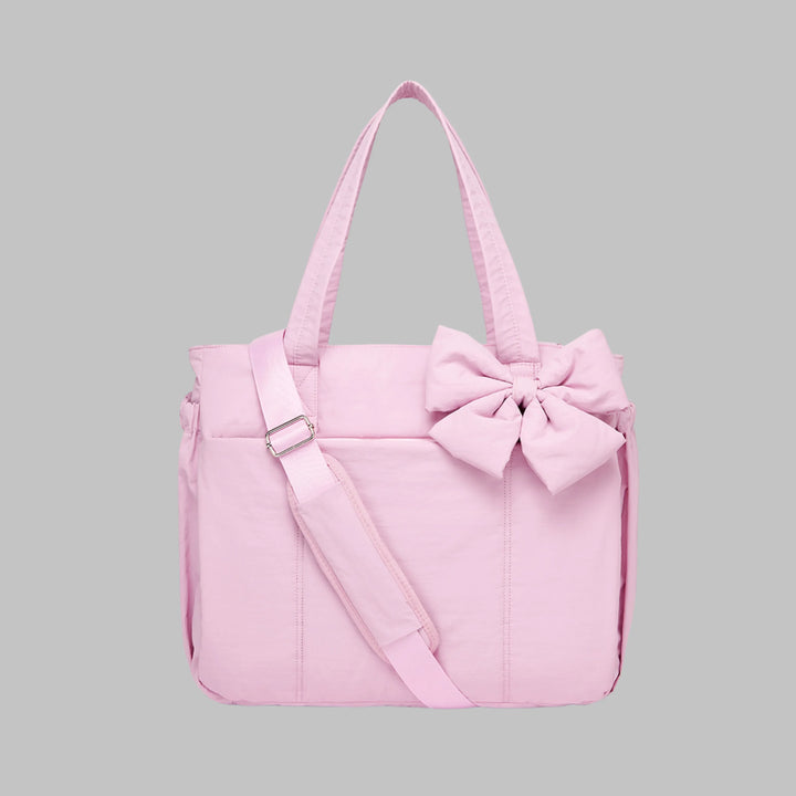 LEILANI™ - Chic Bow Laptop Friendly Puffy Handbag - MABEL LONDON