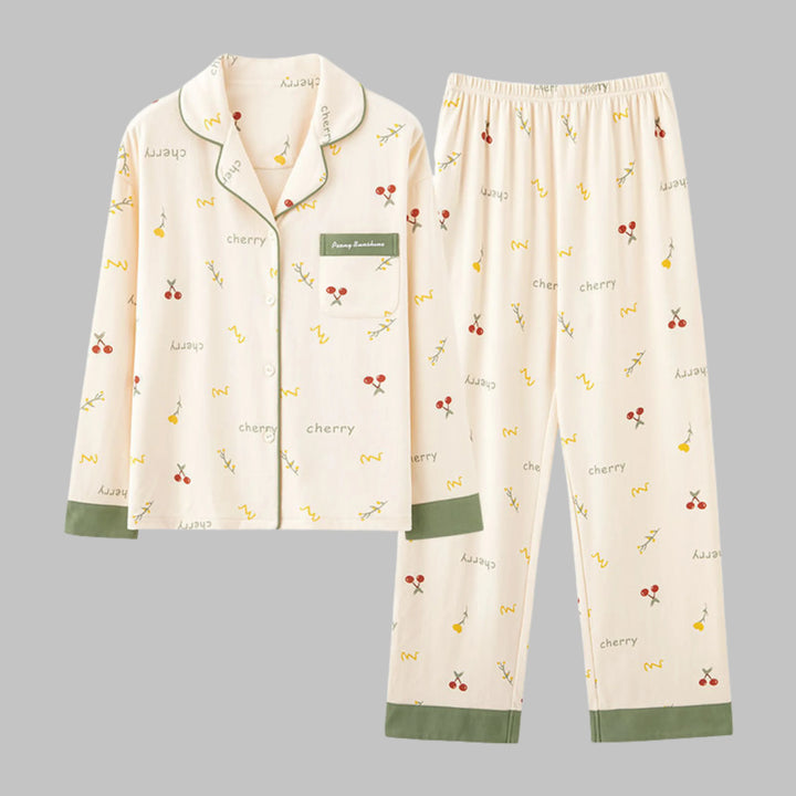 COSIMA™ - Cozy Long Sleeve Top and Pants Loungewear Set - MABEL LONDON