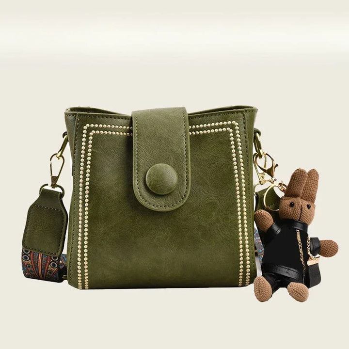 Ethel | Vintage Shoulder Bag with Adjustable Strap - MABEL LONDON