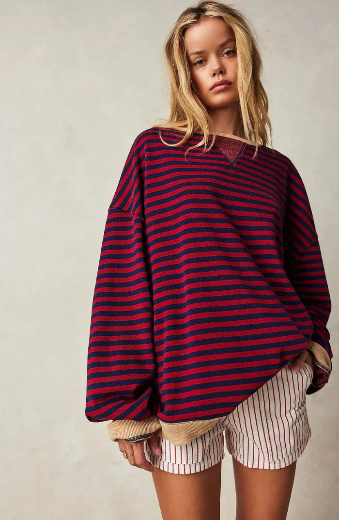 Ashley | Playful Striped Sweater - MABEL LONDON