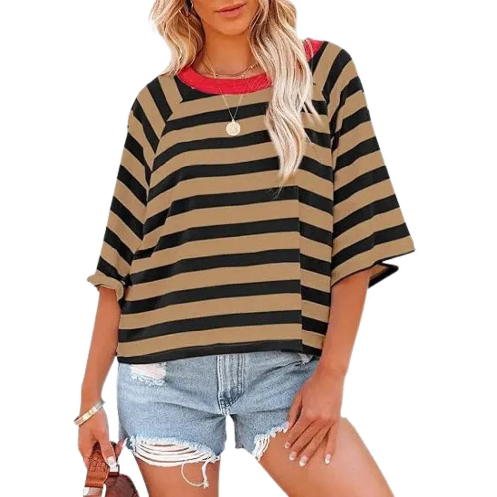 MAOSIE™ – Trendy Loose Fit Summer Crewneck Top - MABEL LONDON