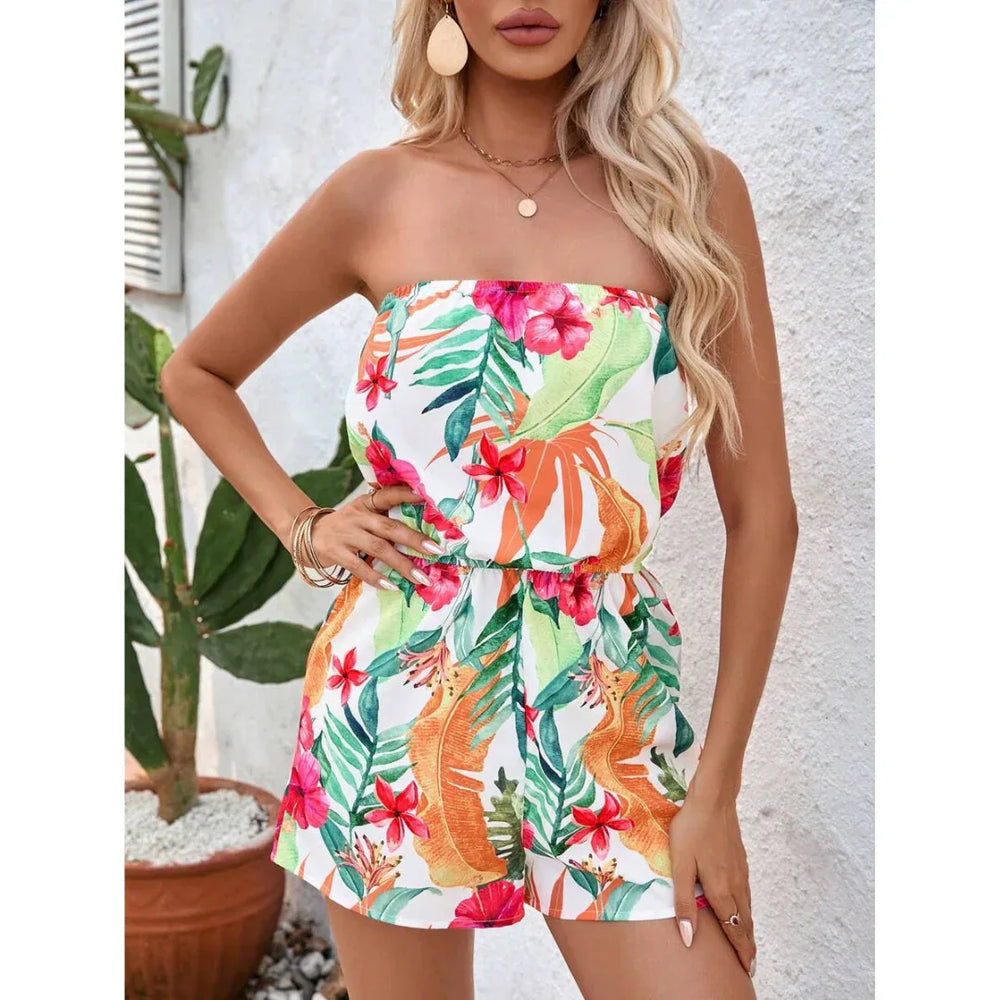 INDIRA™ – Casual Sleeveless Tube-Top Summer Romper - MABEL LONDON