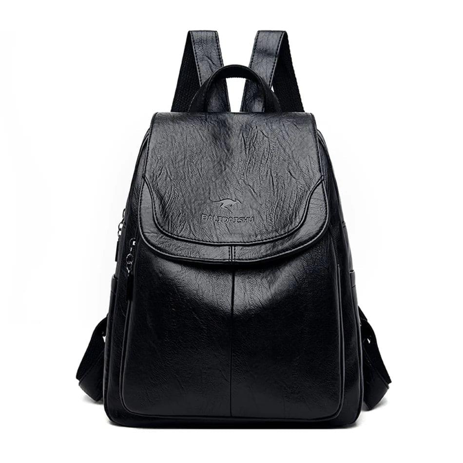 Phoebe | Secure Leather Backpack - MABEL LONDON