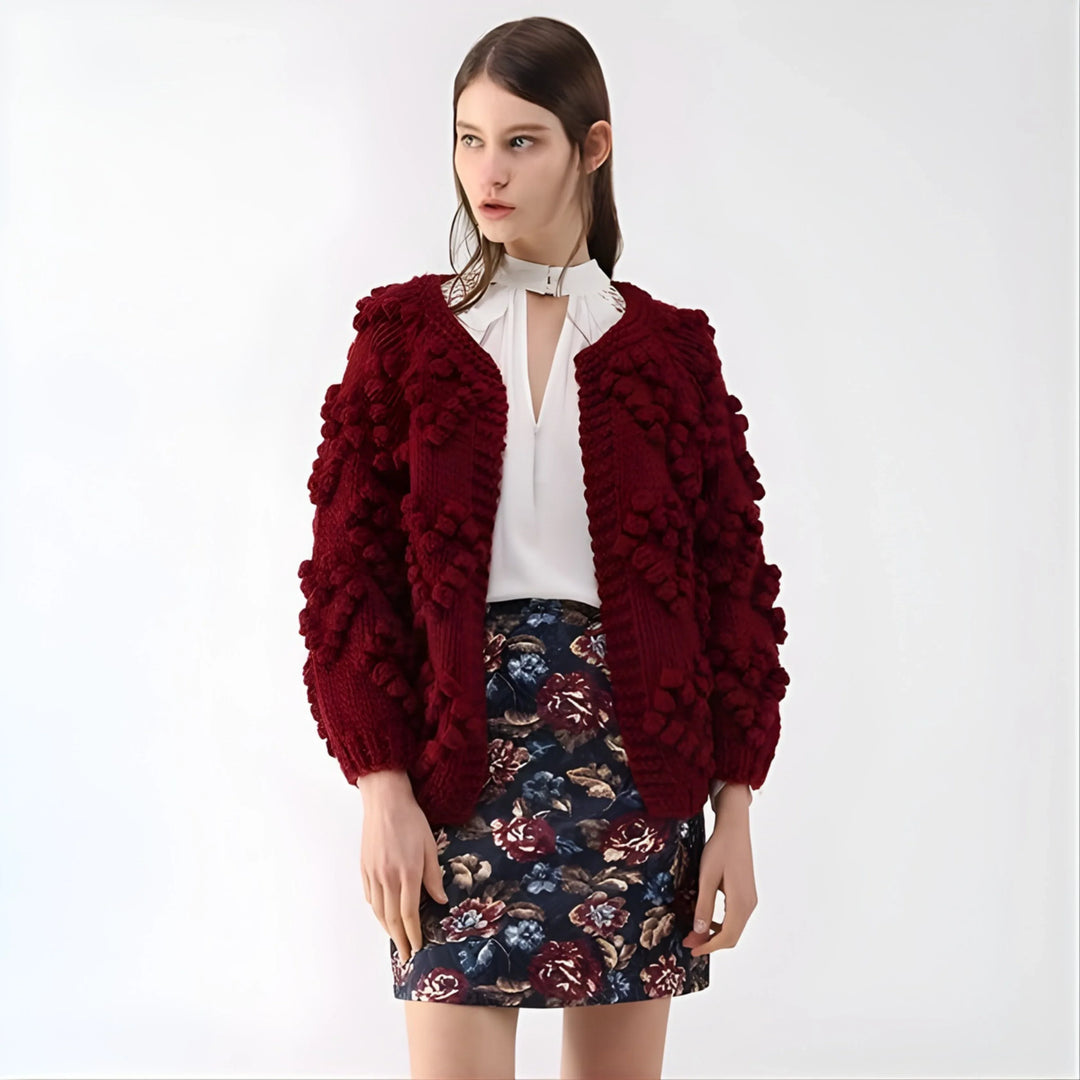 YARA™ - Cozy Long Sleeve Open Front Cardigan - MABEL LONDON