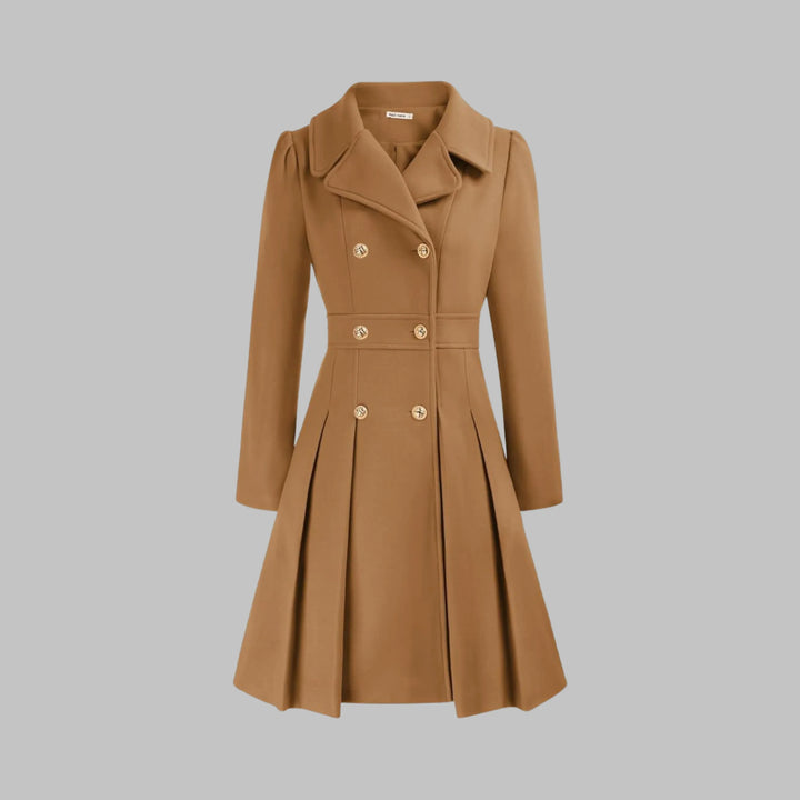 DAMI™ - Classy Double Button Long Sleeve Coat - MABEL LONDON