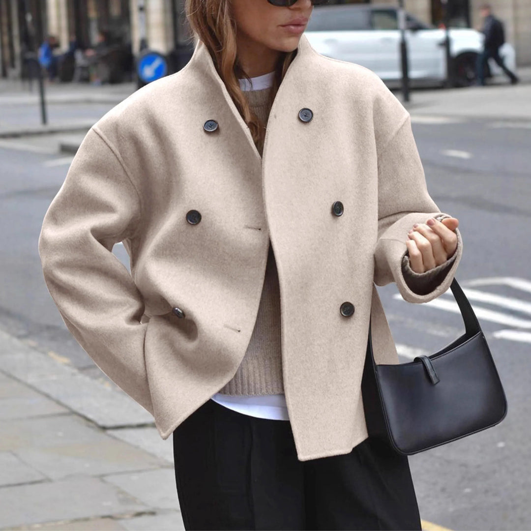 BINI™ - Cozy Long Sleeve Stand Collar Coat - MABEL LONDON