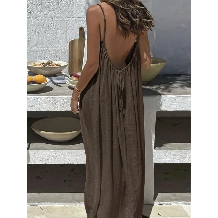 AFILA™ – Casual Backless Cami Summer Dress - MABEL LONDON