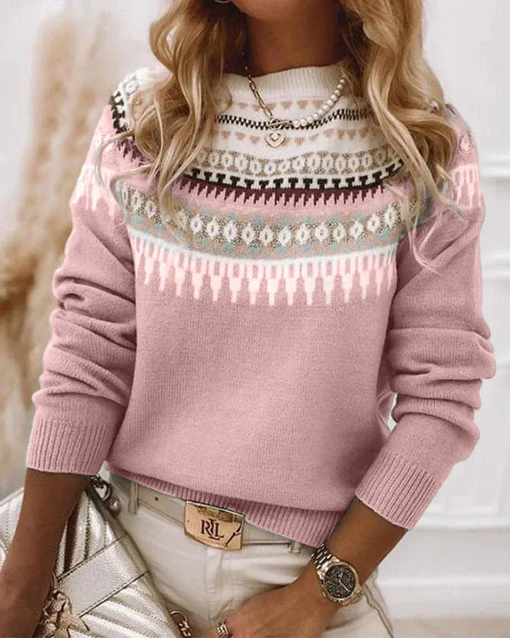 AVERY™ - Fair Isle Knit Sweater - MABEL LONDON