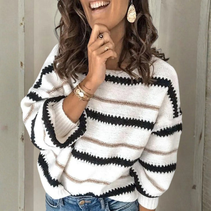 MALTI™ - Casual Long Sleeve Crewneck Sweater - MABEL LONDON