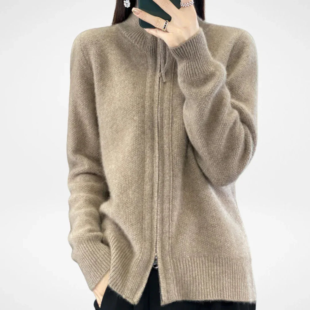 KATRINA™ - Minimalist Zip Sweater - MABEL LONDON